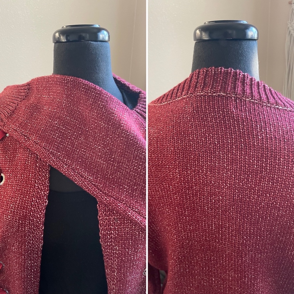 Ruby Ruche-Tie Cardigan Sweater - Picture 8 of 17